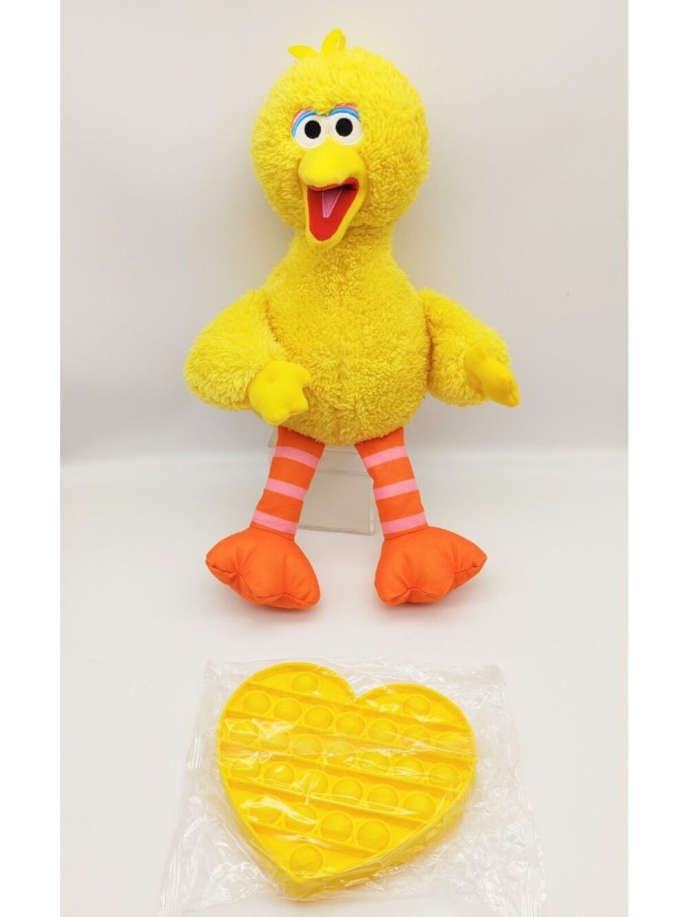 Sesame Street Big Bird 14" Tall Plush by Kohl's Cares Popping Game Bubblepop